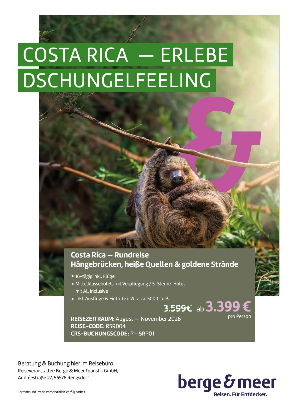 original Angebotsflyer RSB RundreiseCosta Rica R5R004 pdf - BM3